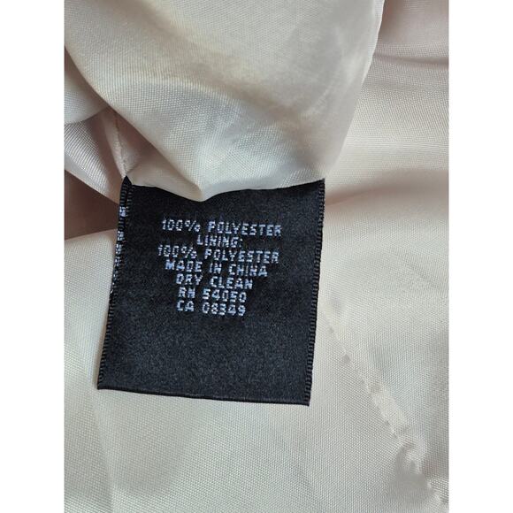 VTG Women Sz14 Brocade Le Suit Skirt Suit Ivory Bow Lined Luxury Old Money Chic - Picture 4 of 13